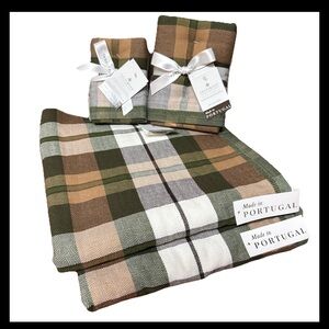 Felpinter 6 Pc Set:2 Bath 2 Hand 2 Tip Towels X-long Combed Cotton Portugal Made